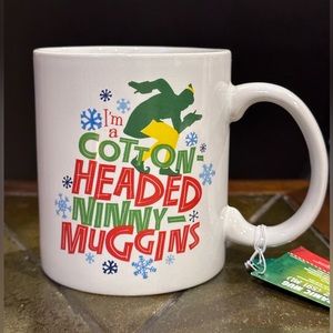 Buddy the Elf I'M A COTTON HEADED NINNY MUGGINS Ceramic Coffee Cup BRAND NEW!!